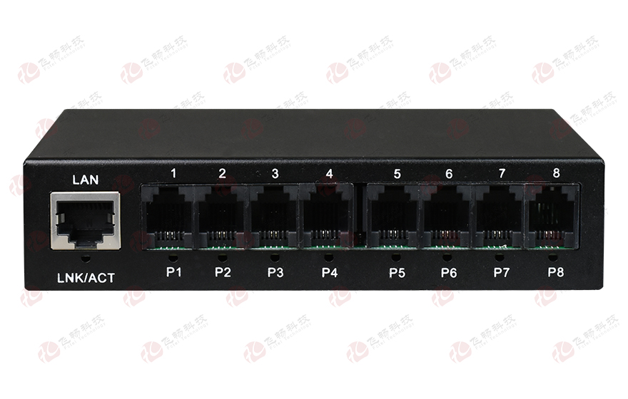 飛暢科技-8路電話(huà)（RJ11）+1路千兆以太網(wǎng) 電話(huà)光端機(jī)