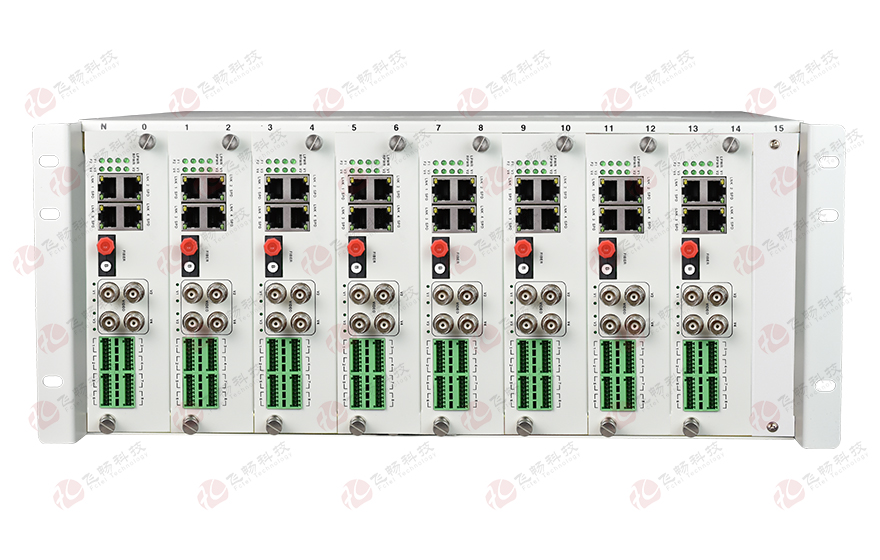 飛暢科技-4路百電(物理隔離)+開關(guān)量+串口+電話光端機 專用光端機